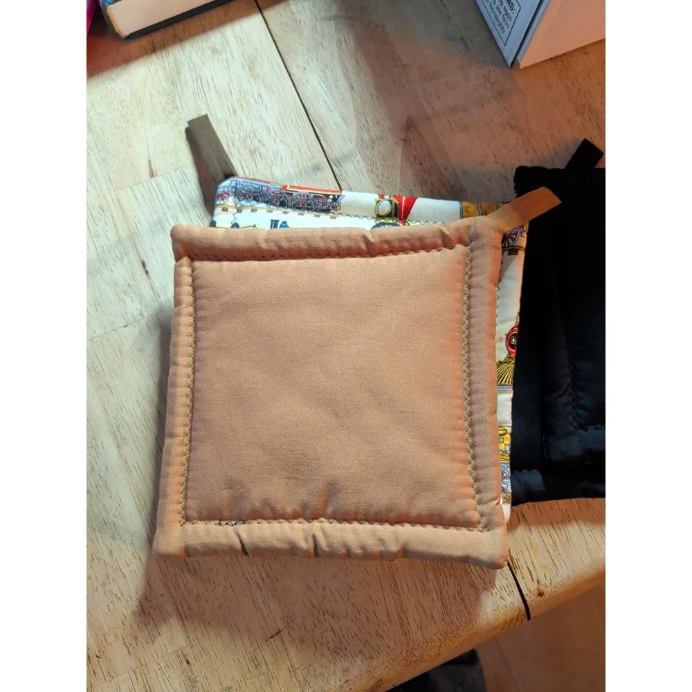 Lot Of 4 Vintage Train‎ Pot Holders With Hook Passed 6 X 6